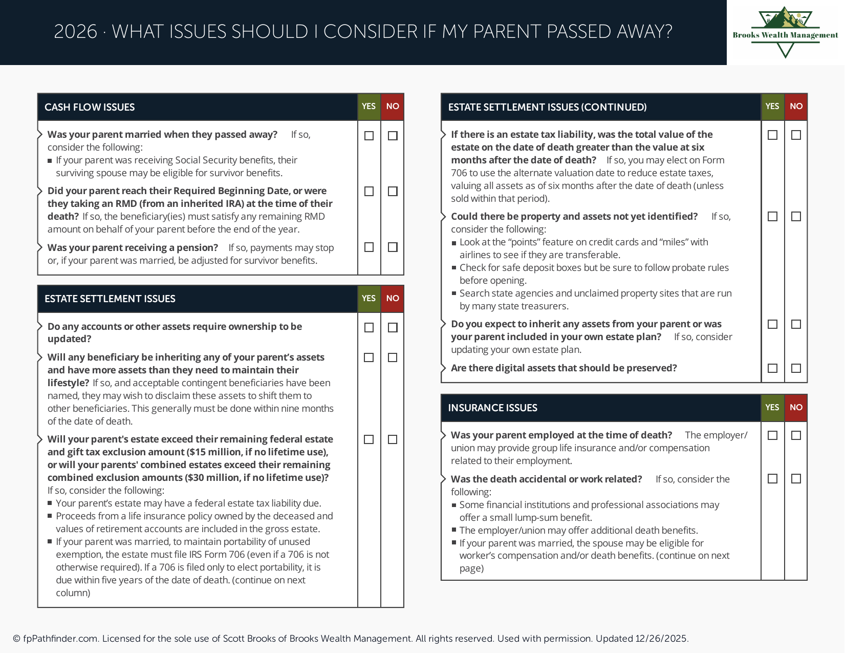 What Issues Should I Consider If My Parent Passed Away?