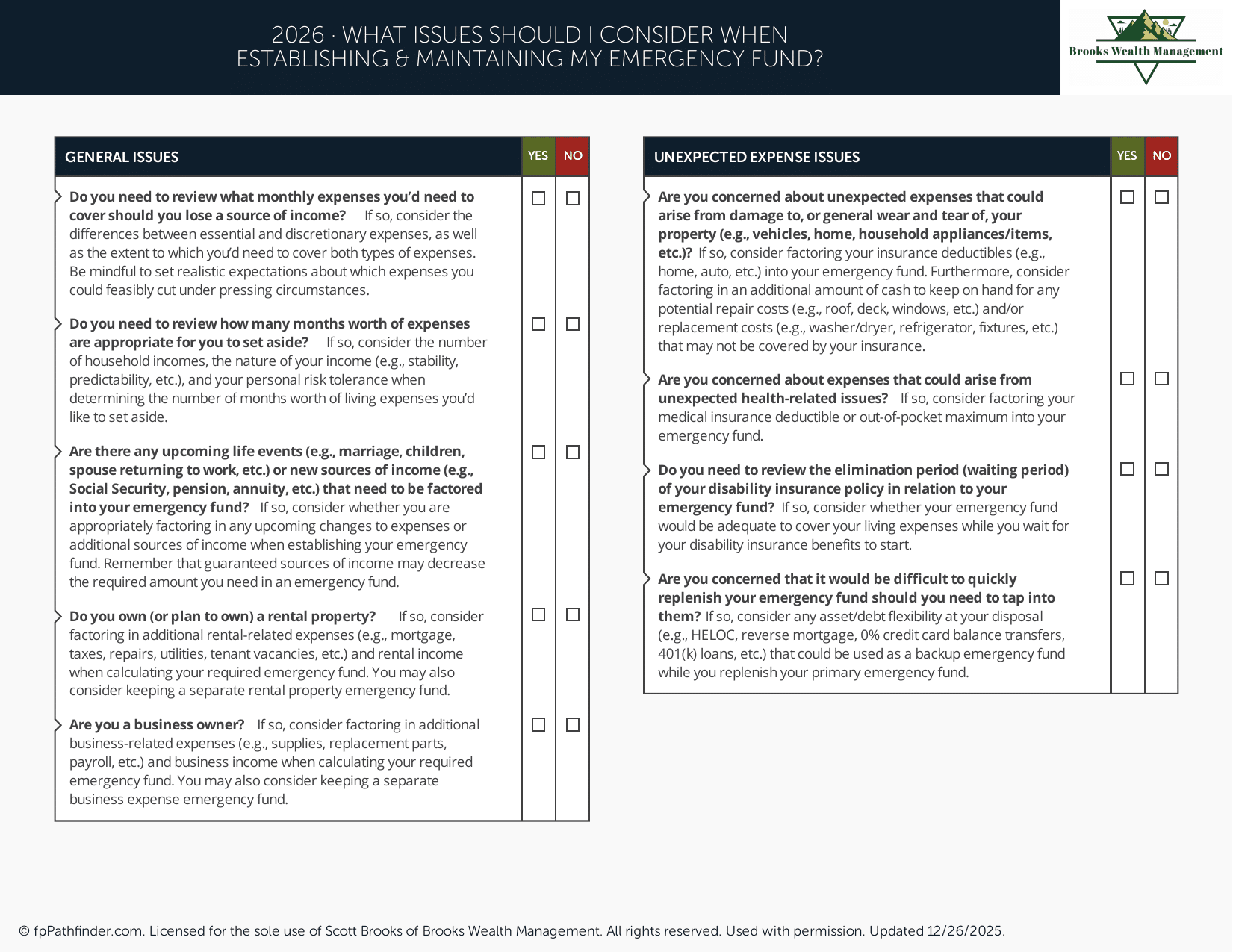 What Issues Should I Consider When Establishing and Maintaining My Emergency Fund? preview
