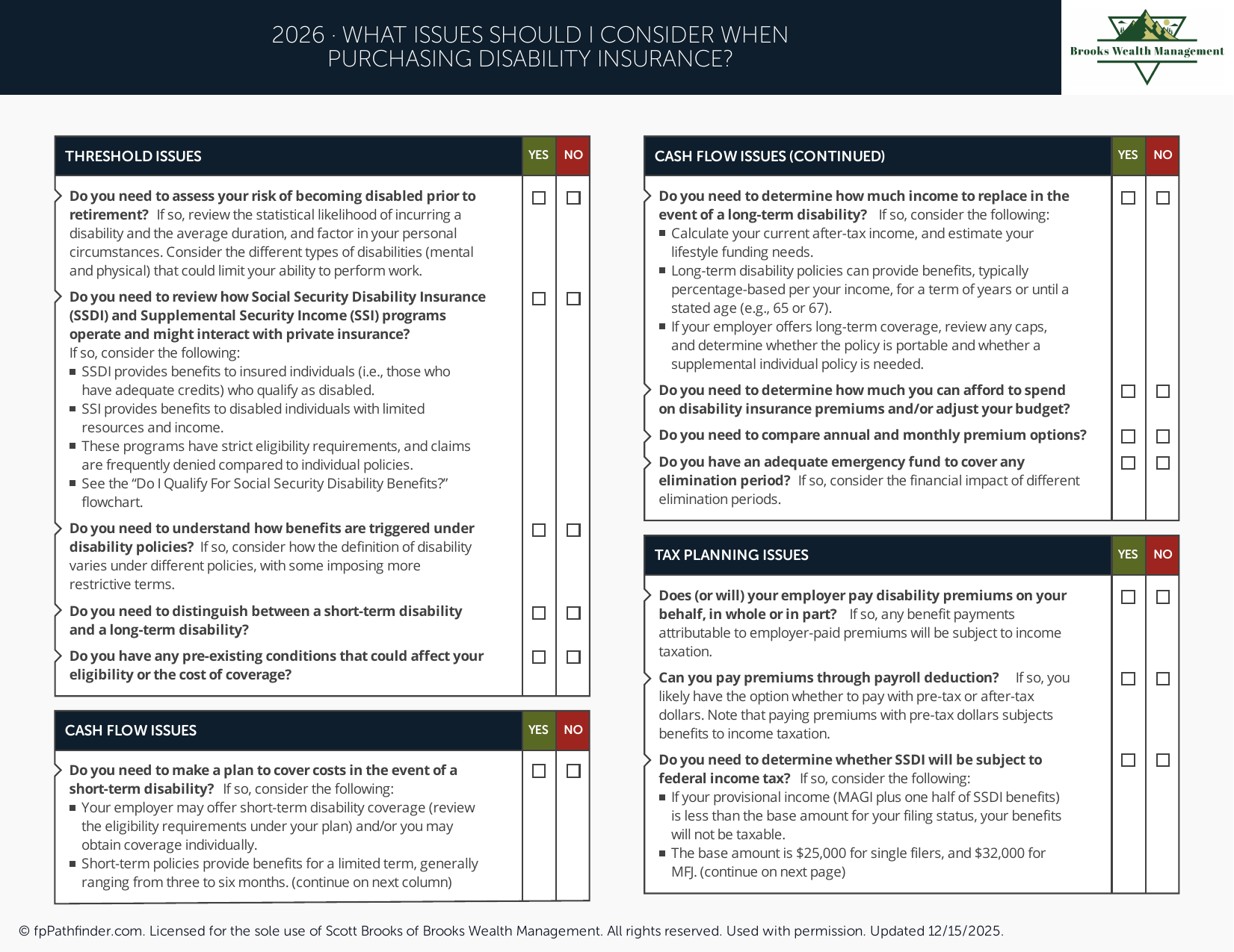 What Issues Should I Consider When Purchasing Disability Insurance?