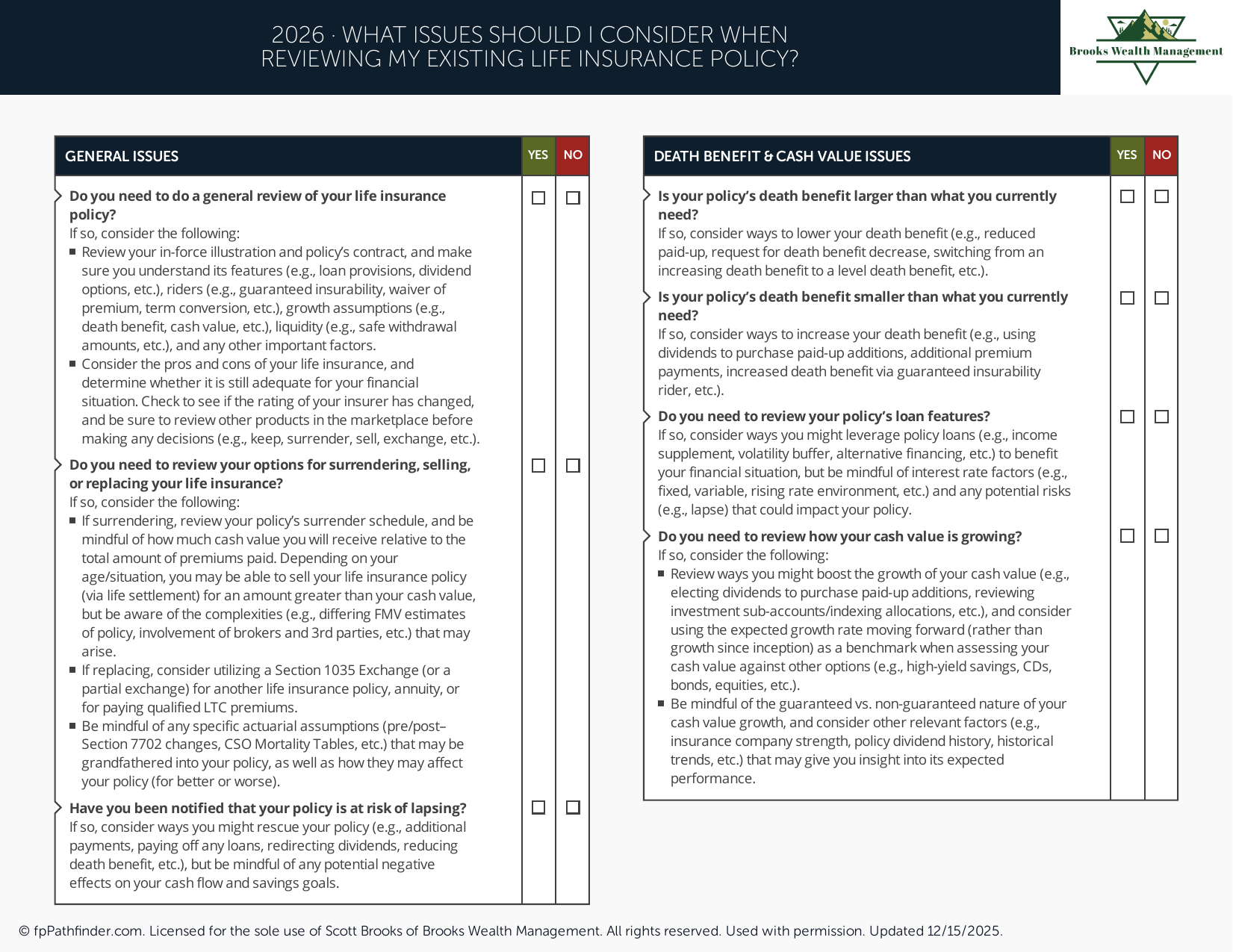 What Issues Should I Consider When Reviewing My Existing Life Insurance Policy?