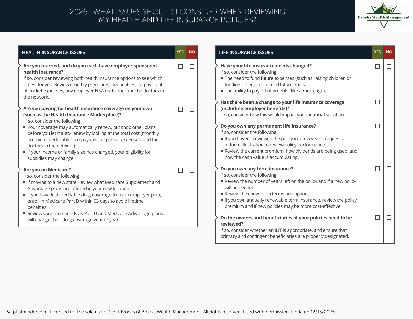 What Issues Should I Consider When Reviewing My Health and Life Insurance Policies?