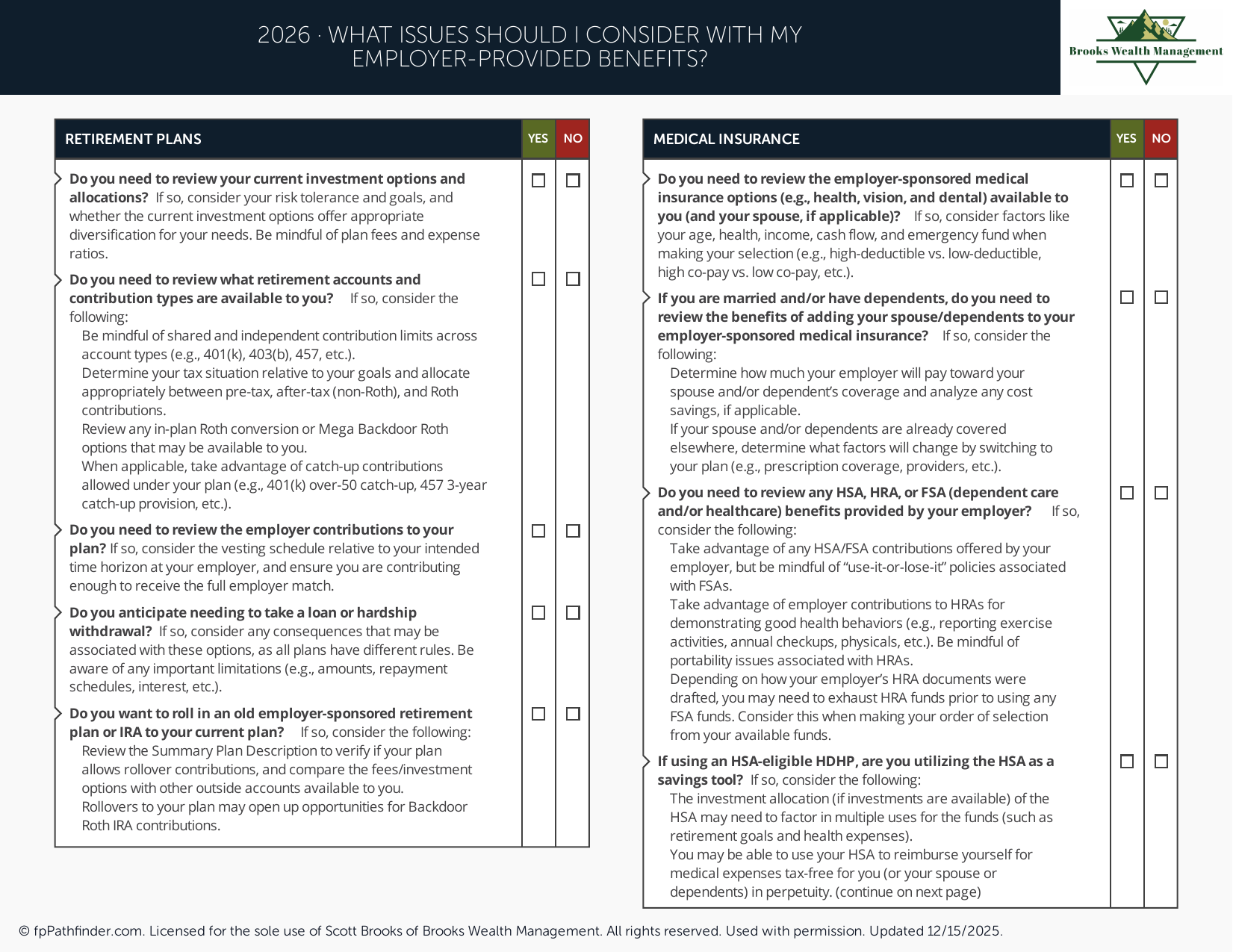What Issues Should I Consider with My Employer-Provided Benefits?